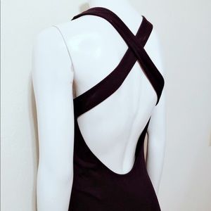 Navy crisscross maxi dress